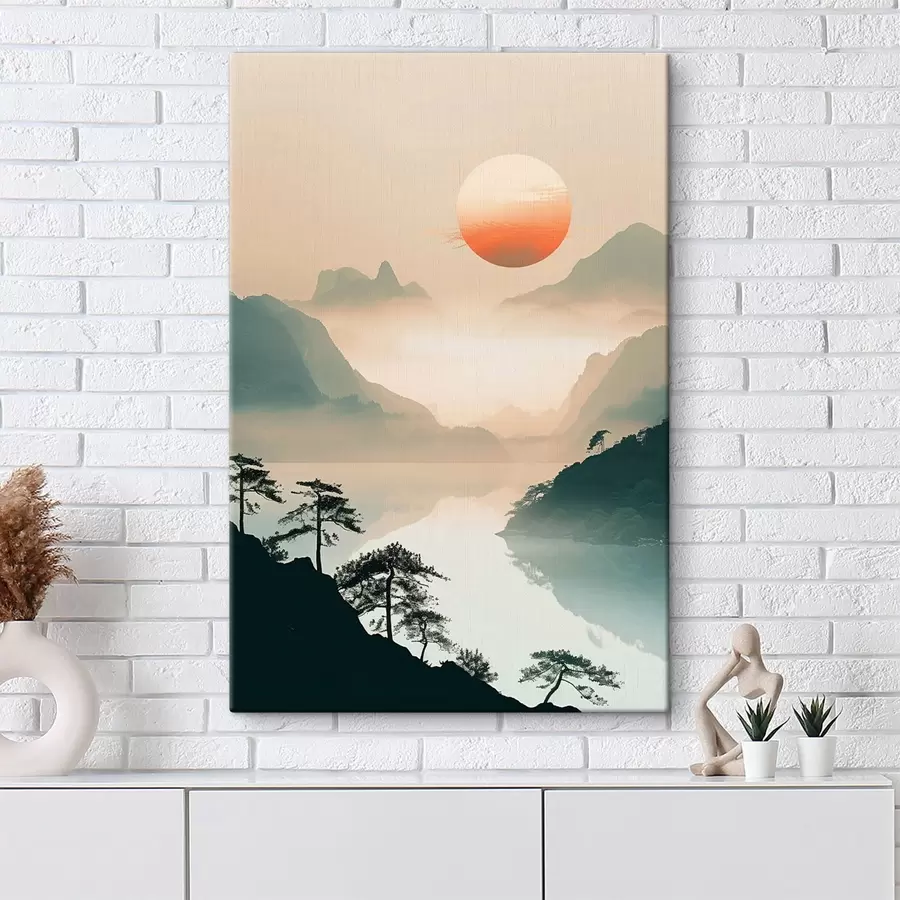 Obraz Gałęzie bambusa w stylu orientalnym s48632