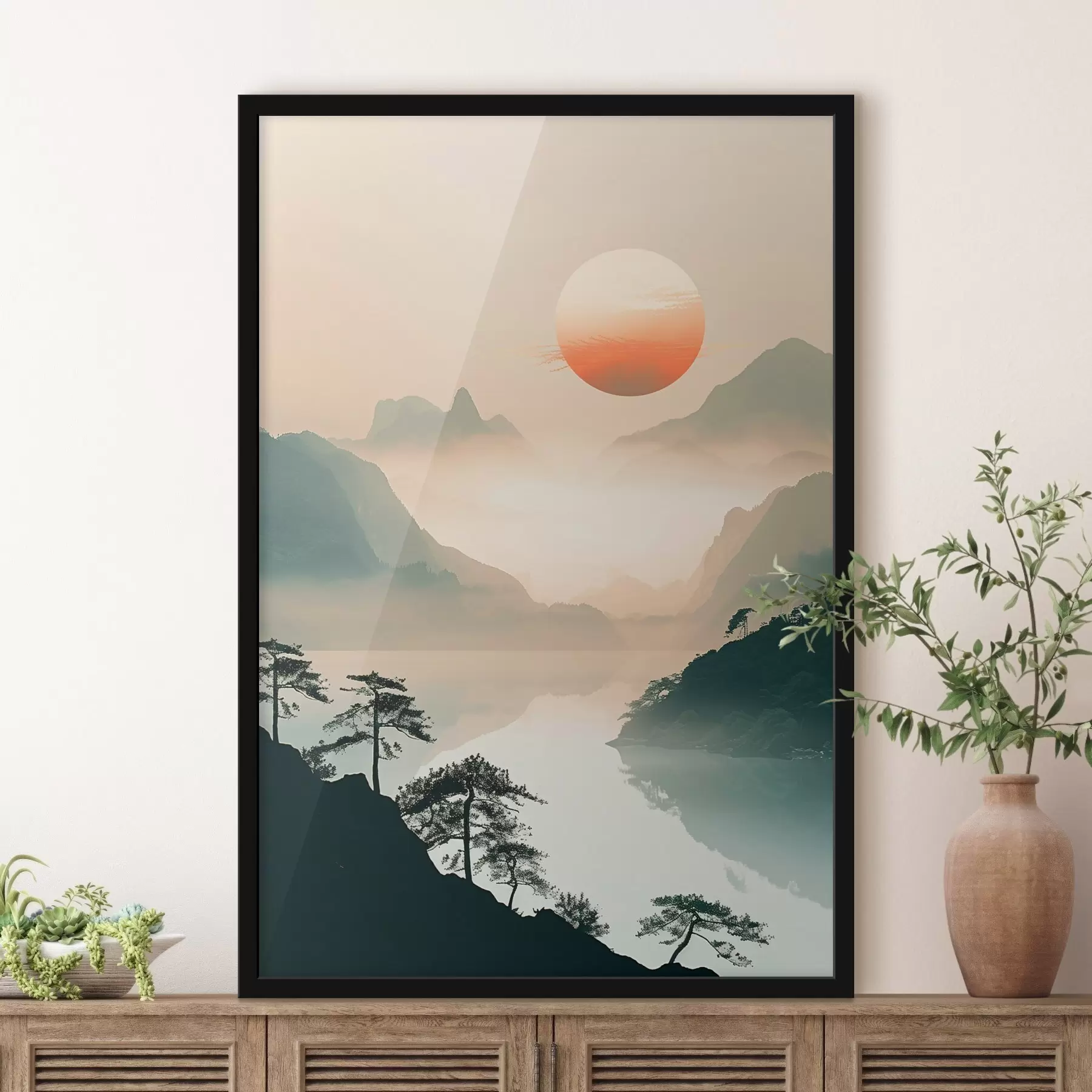 Fototapeta Gałęzie bambusa w stylu orientalnym f48632