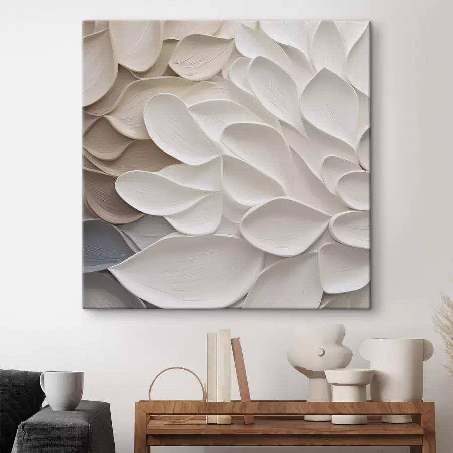 Obraz Abstrakcyjne płatki kwiatów w stylu malarskim s48676