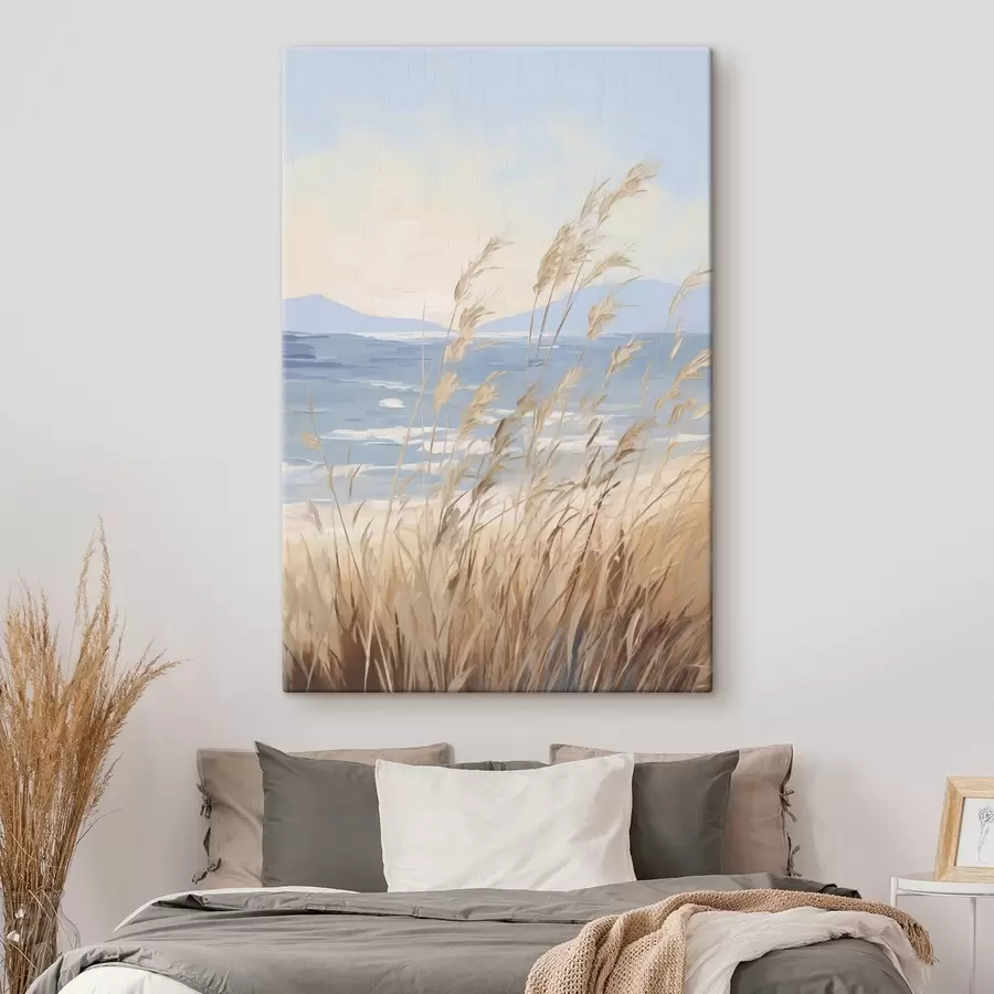 Obraz Obraz przedstawiający nadmorski krajobraz s48679