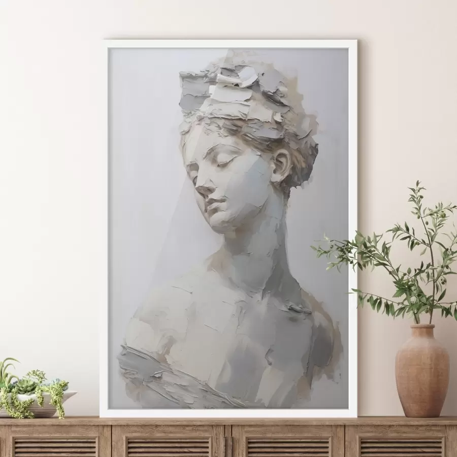 Fototapeta Antyczne popiersie kobiety, imitacja obrazu f48670