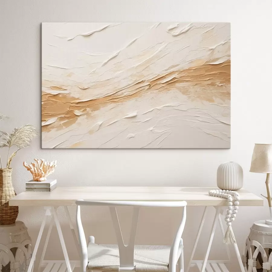 Obraz Lekka faktura z pociągnięciami pędzla i beżowymi przejściami s48616