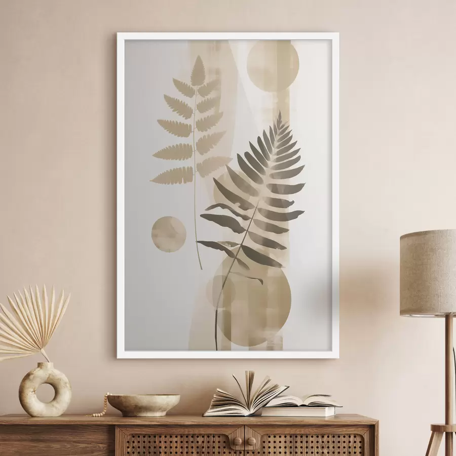 Fototapeta Abstrakcja z gałęziami i liśćmi f48663