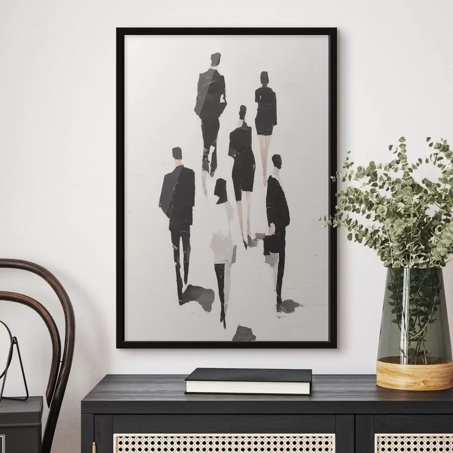 Fototapeta Abstrakcja przedstawiająca sylwetki ludzi f48667