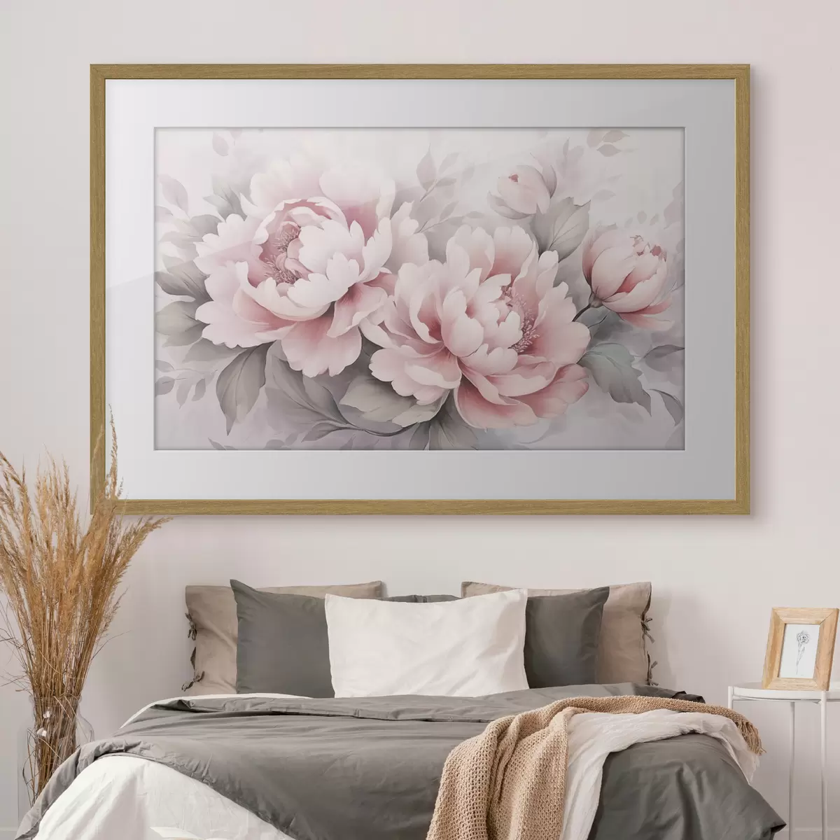 Plakat Piwonie i kontrast f48702