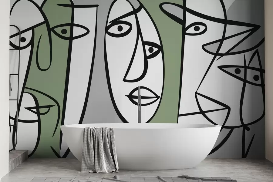 Fototapeta Abstrakcyjne twarze w05504v2