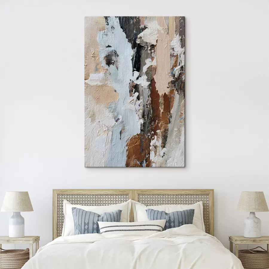 Obraz abstrakcja ekspresyjna; imitacja farby s48783