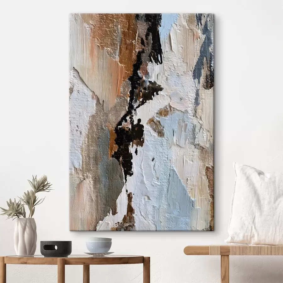 Obraz abstrakcja ekspresyjna; imitacja farby s48784