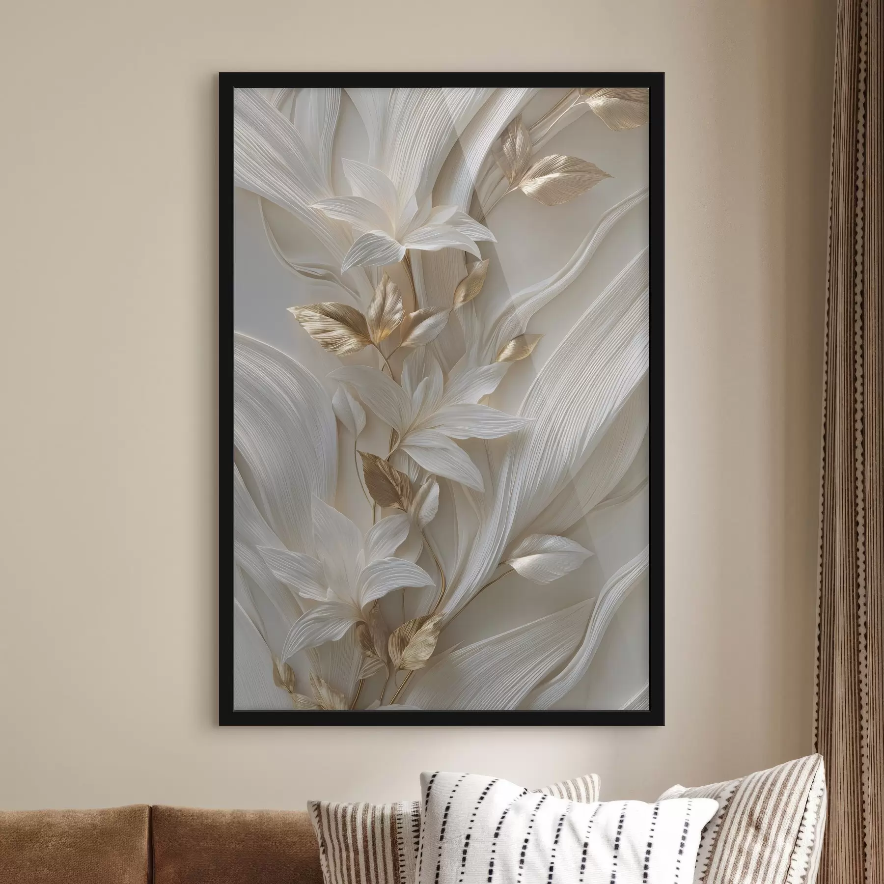 Fototapeta wspaniała imitacja trójwymiarowych liści, faktur i kwiatów f48788