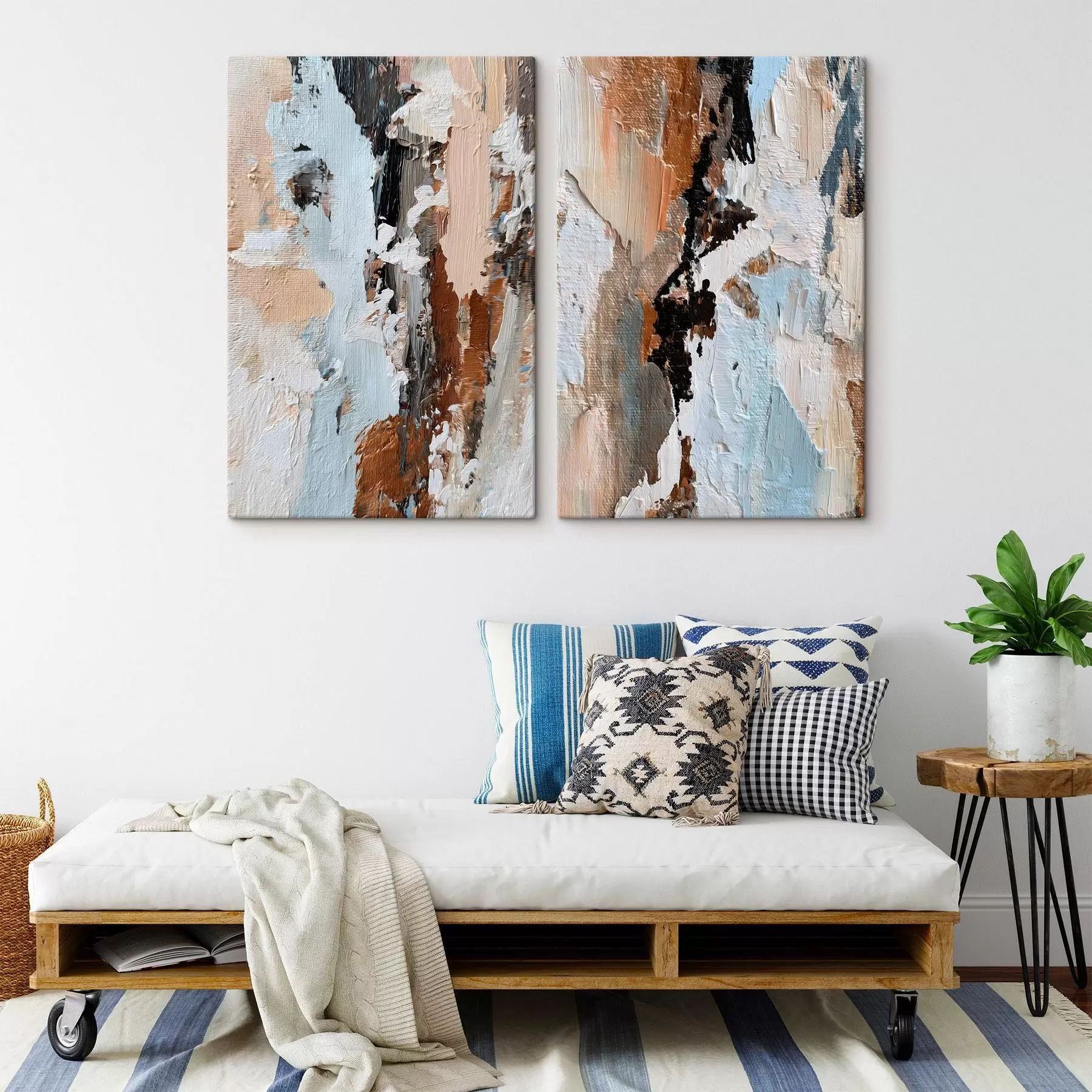 Obraz abstrakcja ekspresyjna; imitacja farby m30332