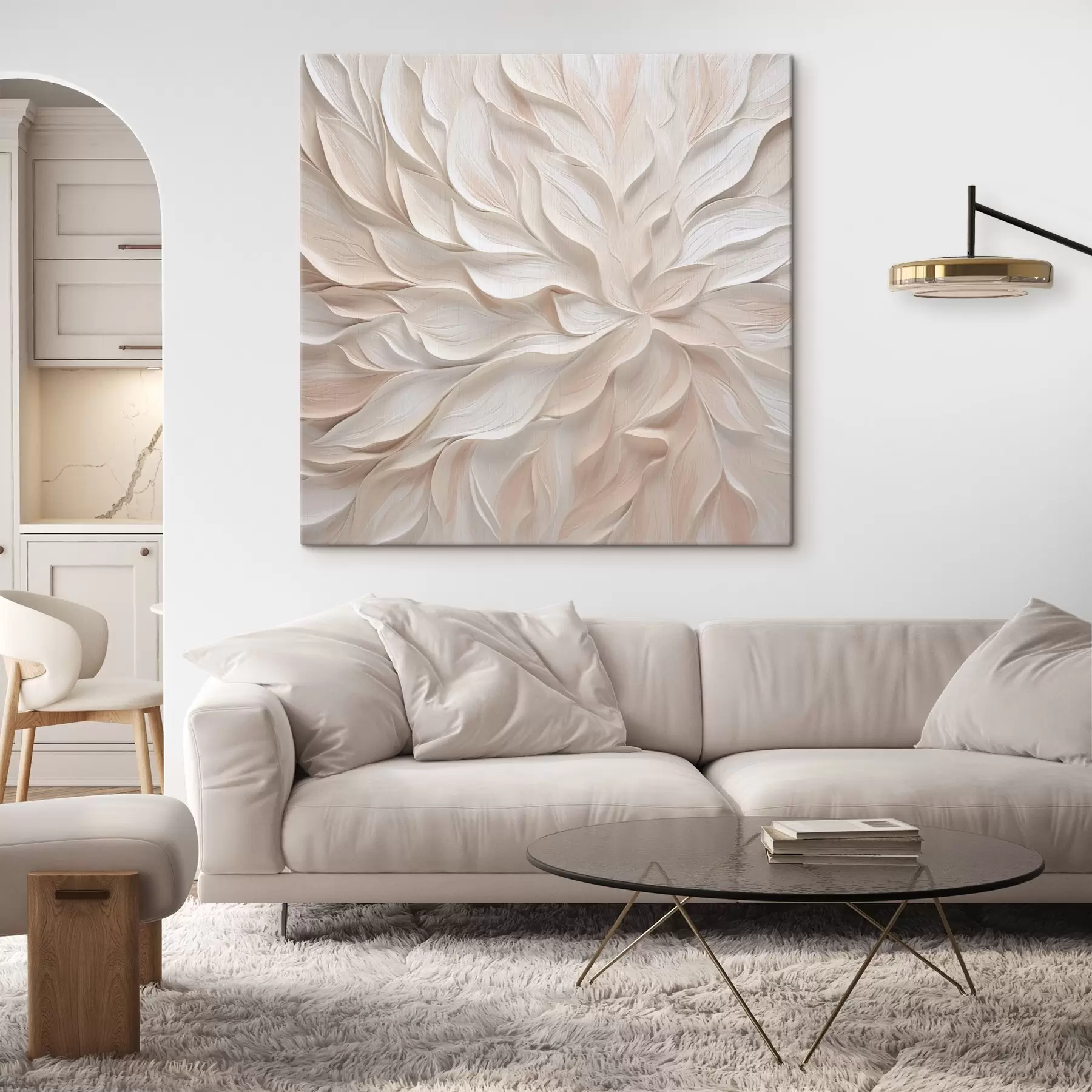 Obraz Abstrakcyjne płatki kwiatów w stylu malarskim s48759