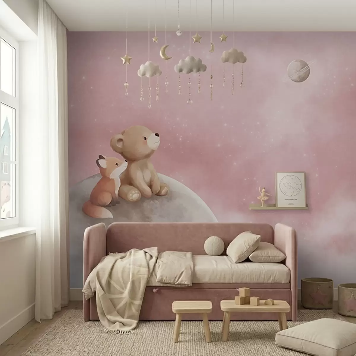 Fototapeta Przyjaciele księżyca w różu w05431v2
