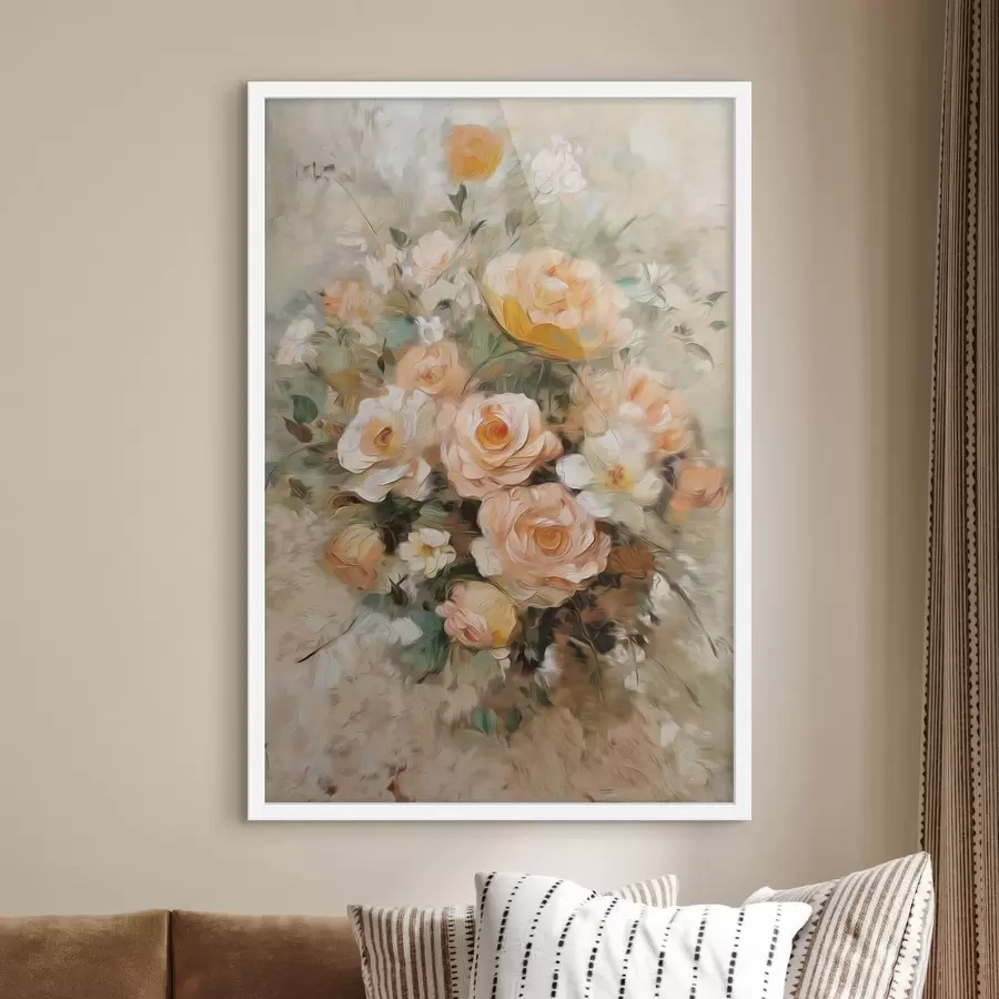 Fototapeta Kwiaty w stylu malarstwa olejnego f48944