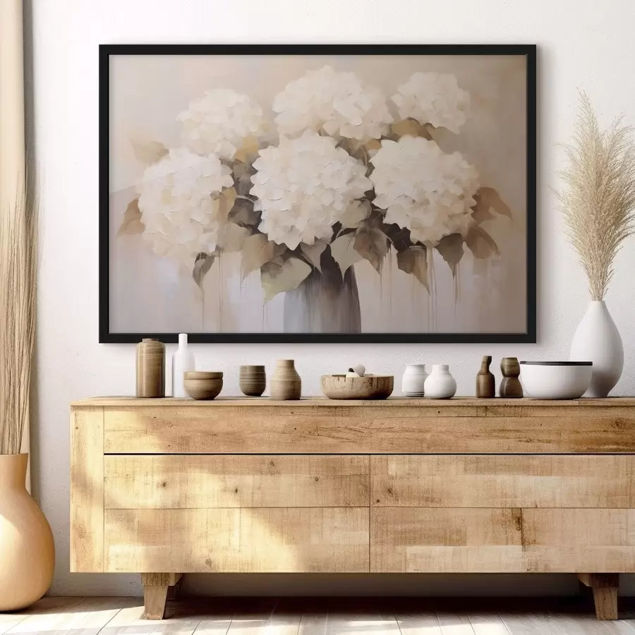 Fototapeta Hortensja w stylu vintage f48945