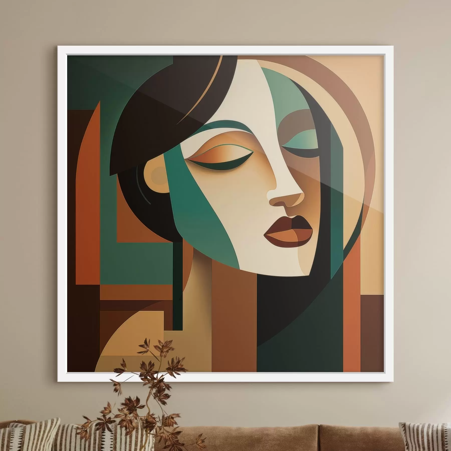 Fototapeta Portret kobiety w stylu geometrycznym f48953