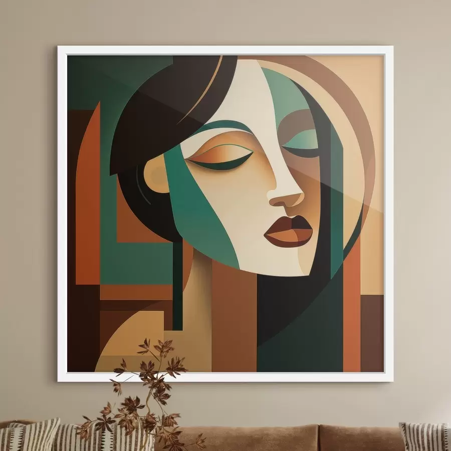 Fototapeta Portret kobiety w stylu geometrycznym f48953