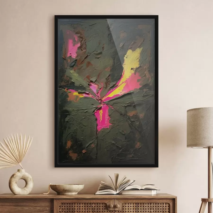 Fototapeta Kompozycja o fakturze w stylu impasto z wyrazistymi akcentami f48826