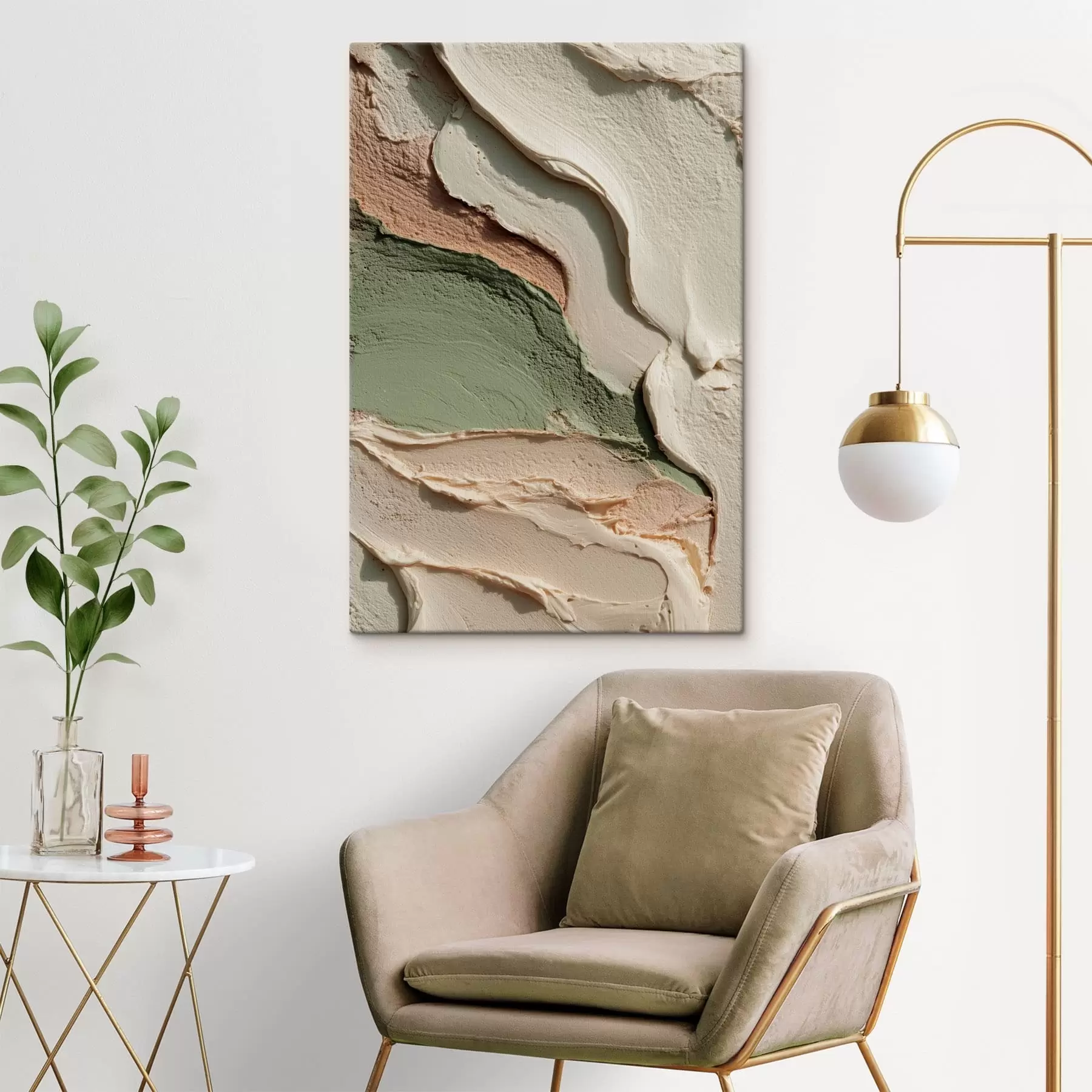 Obraz Pociągnięcia pędzla w stylu impasto w naturalnych odcieniach s48798