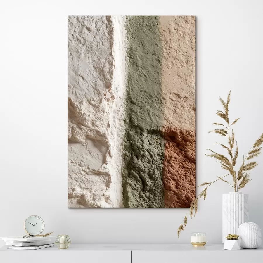 Obraz Minimalistyczne pionowe paski na teksturowanej powierzchni s48800