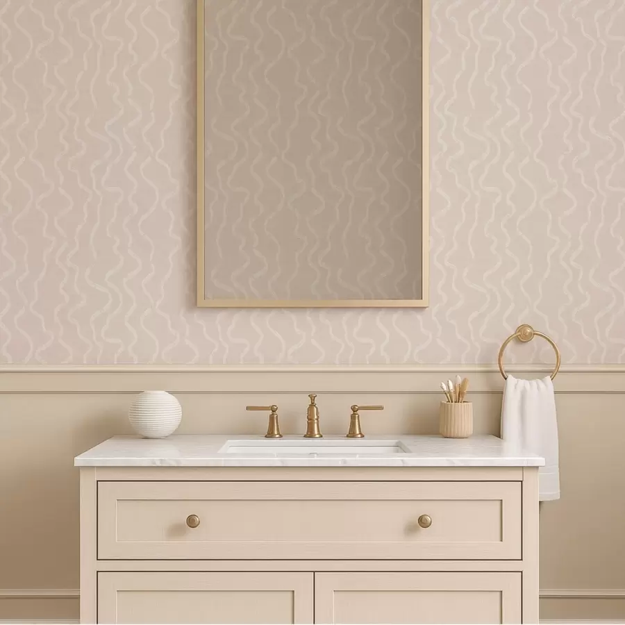 Fototapeta Falisty wzór świetlny na beżowym tle a01167