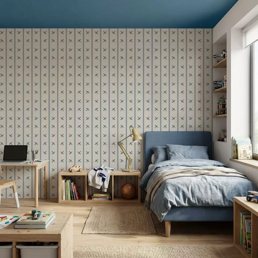 Fototapeta Samoloty w paski z niebieskimi paskami a01170