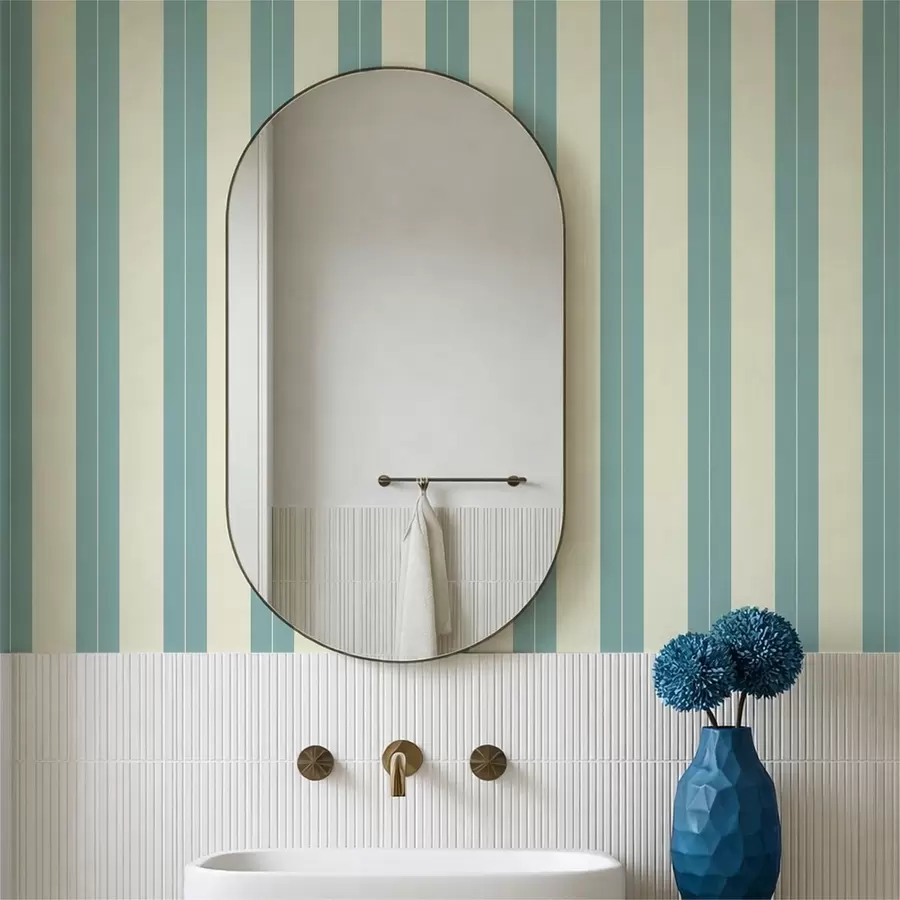 Fototapeta Niebieskie pionowe paski w stylu minimalistycznym a01181v5