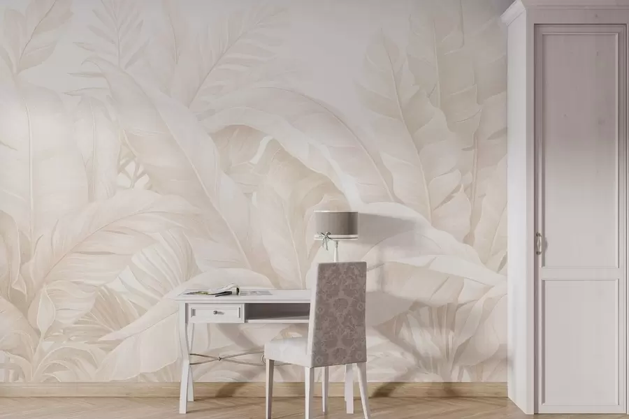 Fototapeta Retro tropikalne liście w05518