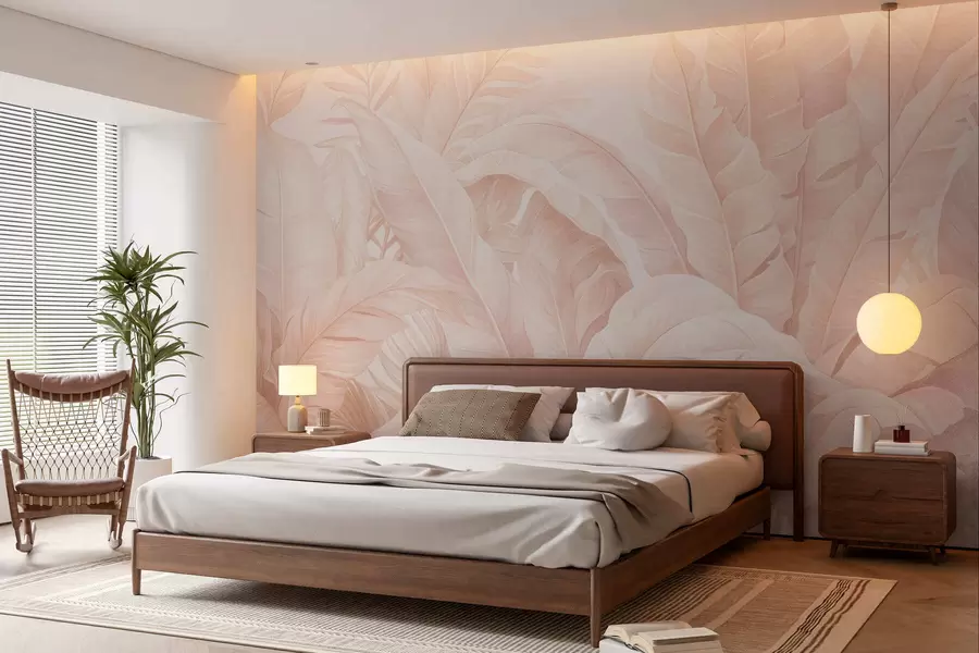 Fototapeta Retro tropikalne liście w05518v2