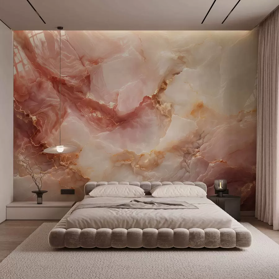 Fototapeta Imitacja różowego marmuru w05519