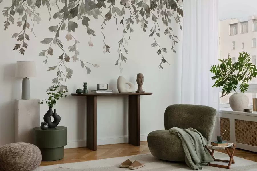 Fototapeta Delikatne zwisające liście w05526