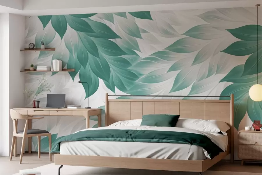 Fototapeta Wyraziste, abstrakcyjne liście w05531