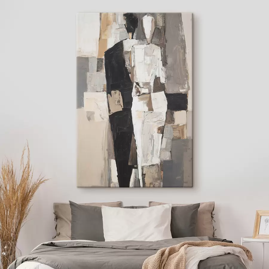 Obraz Abstrakcyjne sylwetki pary s48925