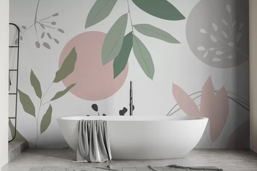 Fototapeta Abstrakcja z roślinami w05552