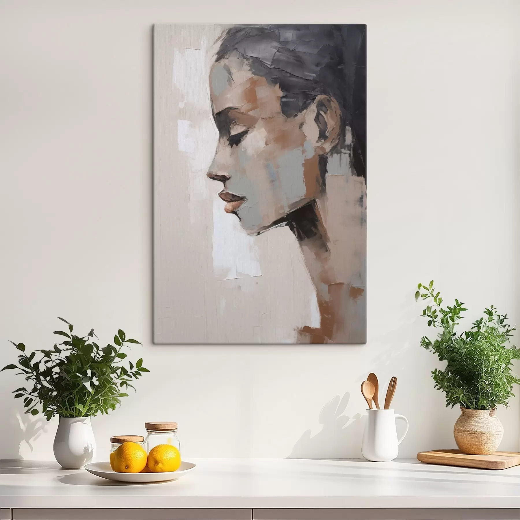 Obraz Abstrakcyjny portret kobiety naśladujący malarstwo s48976