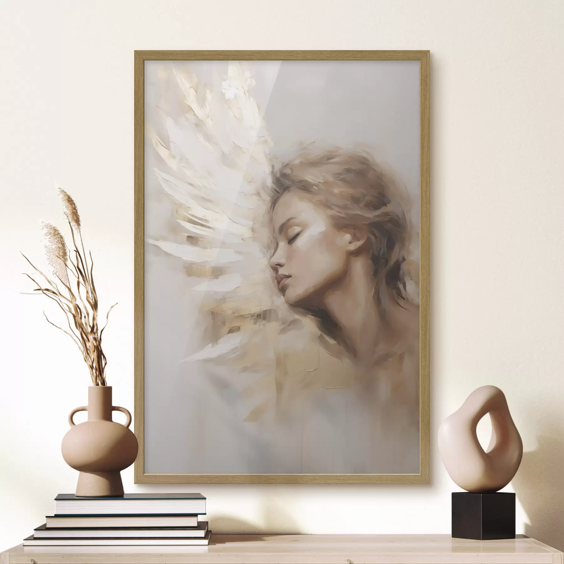 Fototapeta Portret dziewczyny ze skrzydłem anioła f48979