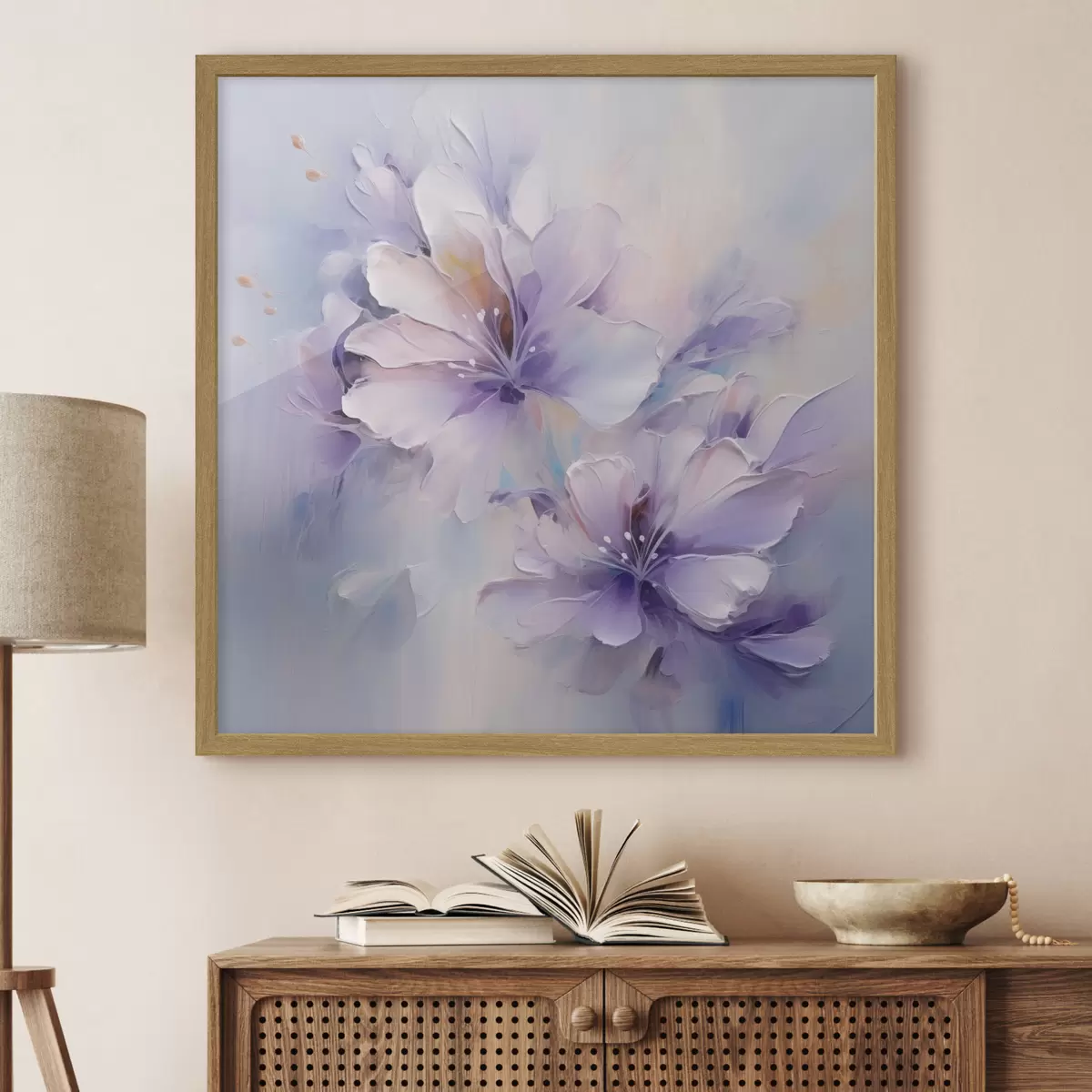 Plakat Stylizowane kwiaty w stylu malarskim f48990