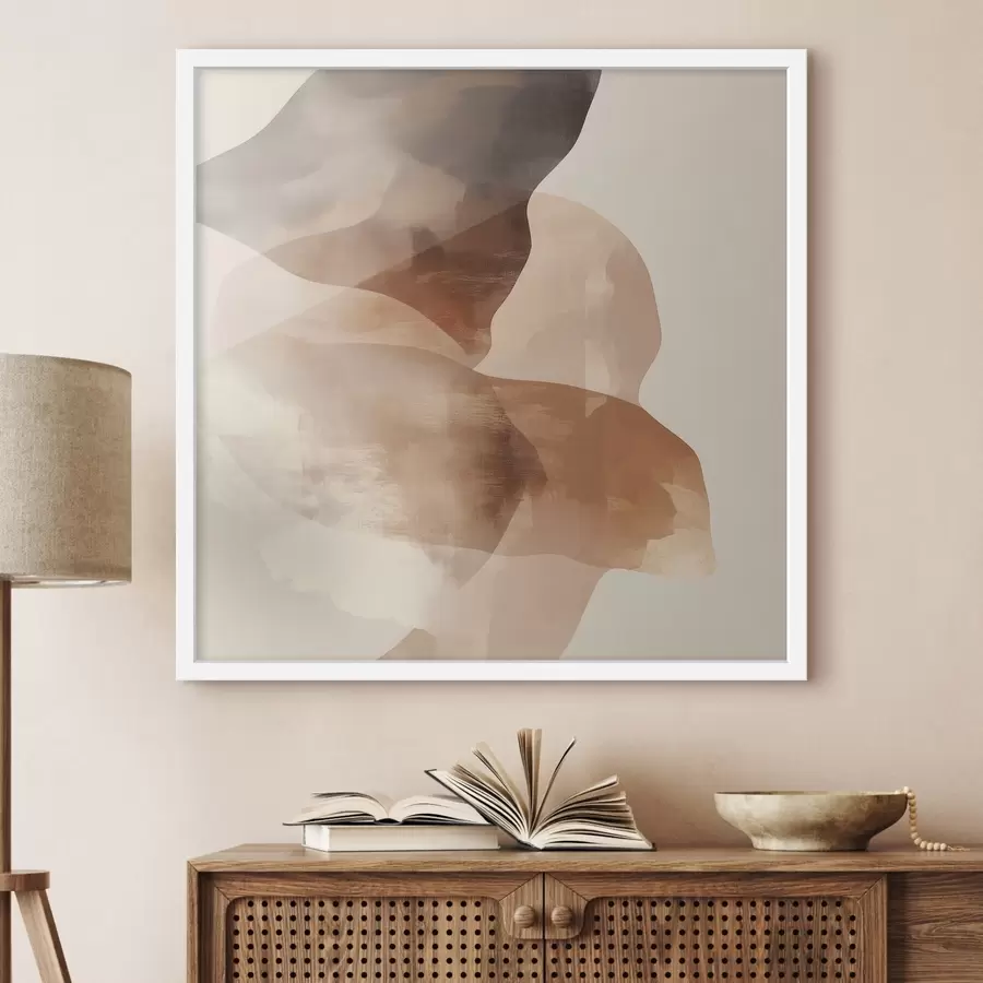 Fototapeta Kompozycja abstrakcyjna w ciepłych odcieniach brązu i beżu f48835