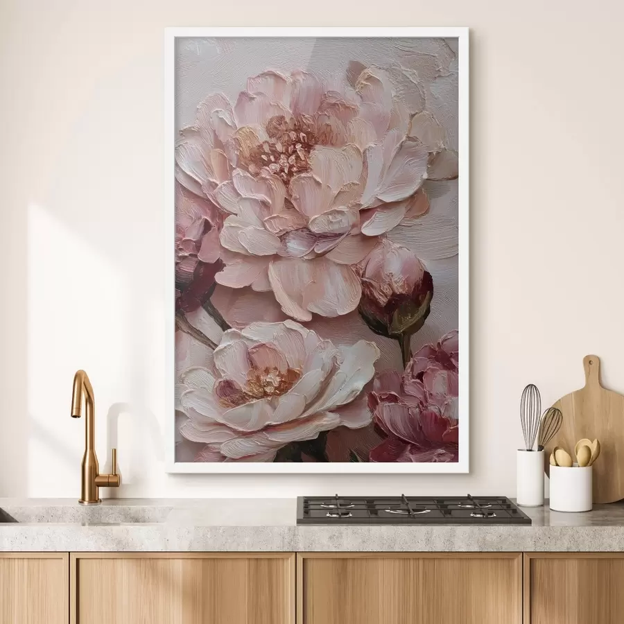 Fototapeta Kompozycja z kwiatów piwonii f49012