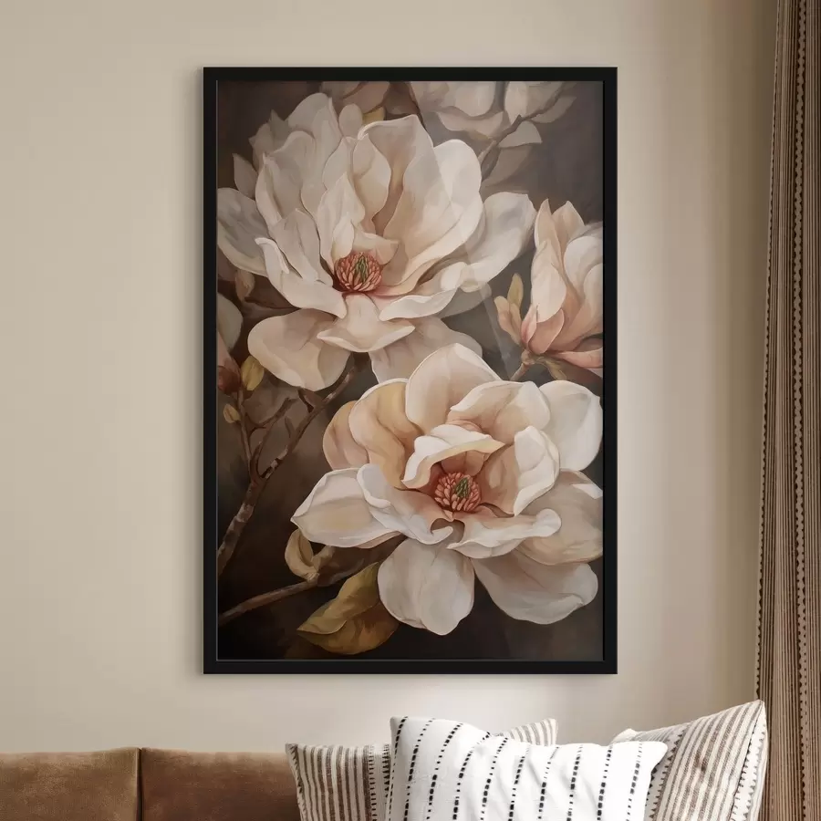 Fototapeta Gałązka kwiatów magnolii f49015