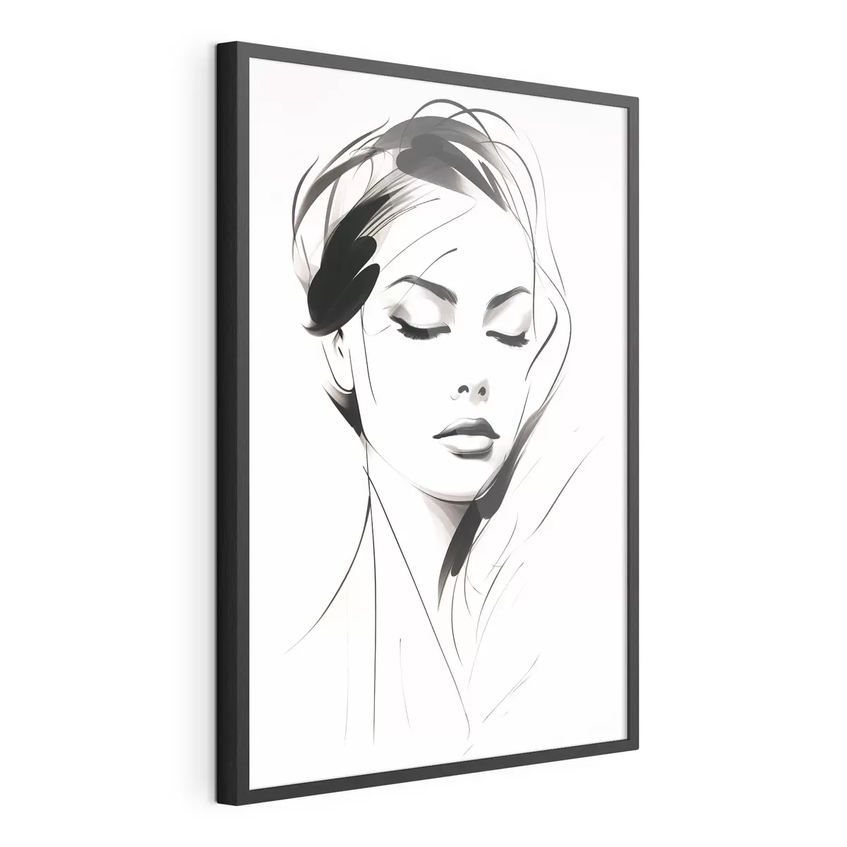 Plakat Szkic kobiety w abstrakcyjnym stylu f49024
