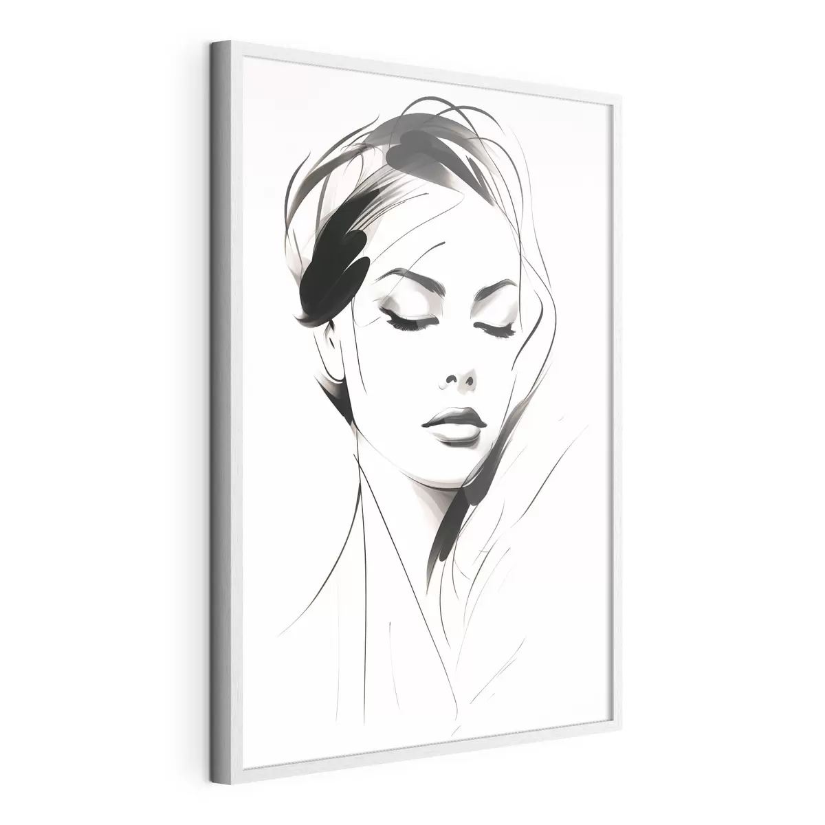 Plakat Szkic kobiety w abstrakcyjnym stylu f49024