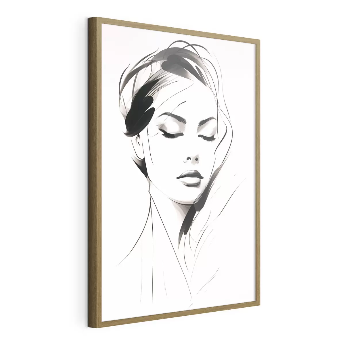 Plakat Szkic kobiety w abstrakcyjnym stylu f49024