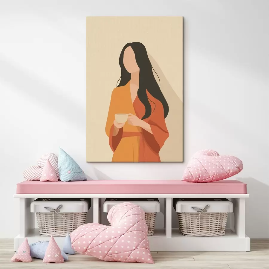 Obraz Minimalistyczny portret kobiety s49020