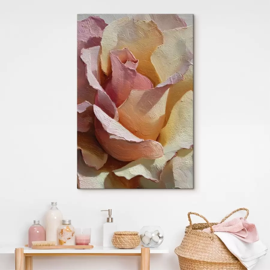 Obraz Tekstura malowanego kwiatu s49032