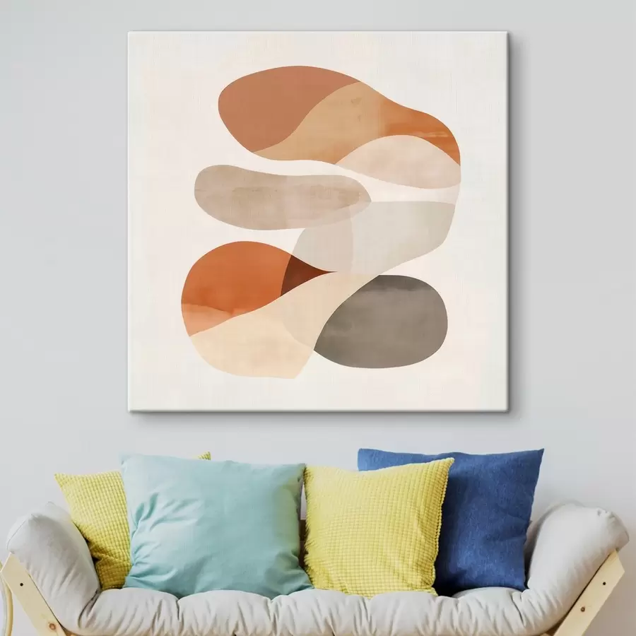 Obraz Harmonia półprzezroczystych płatków i delikatnych kształtów w minimalistycznym stylu s48864