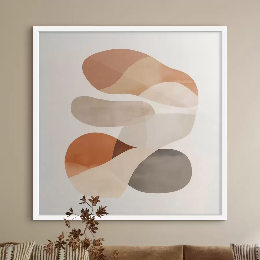 Fototapeta Harmonia półprzezroczystych płatków i delikatnych kształtów w minimalistycznym stylu f48864