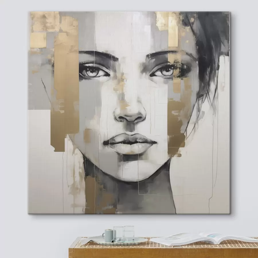 Obraz Portret kobiety w stylu malarskim s49055