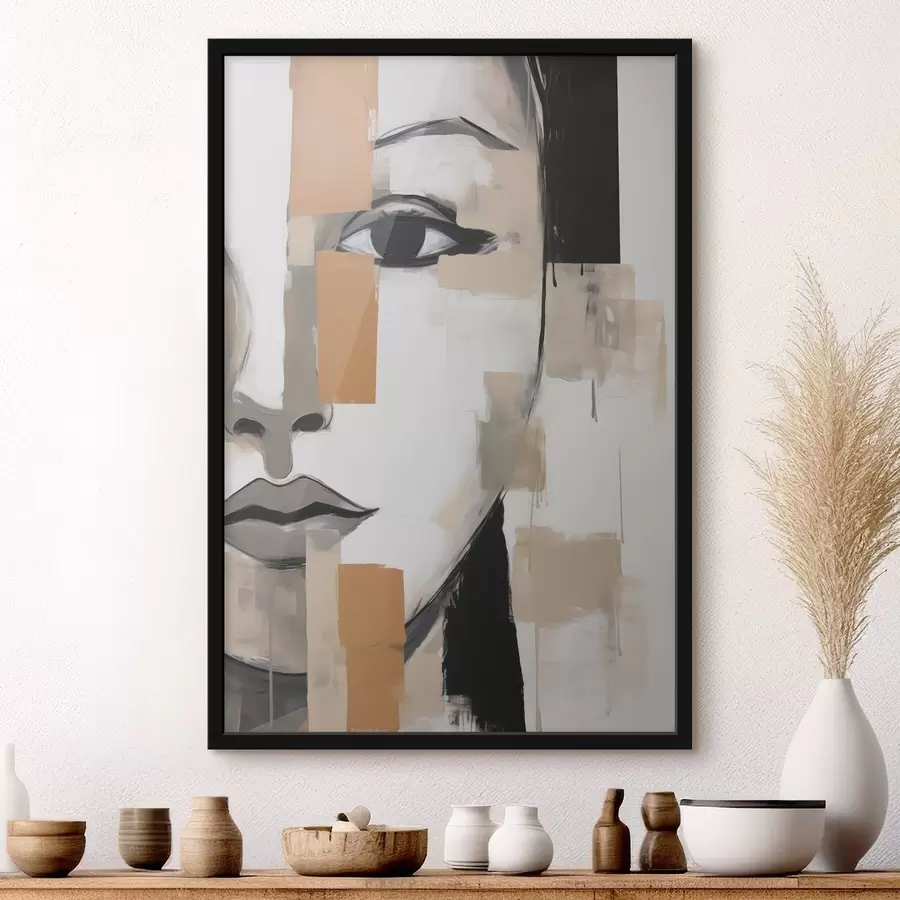 Fototapeta Stylizowany portret kobiety w stylu malarskim f49054
