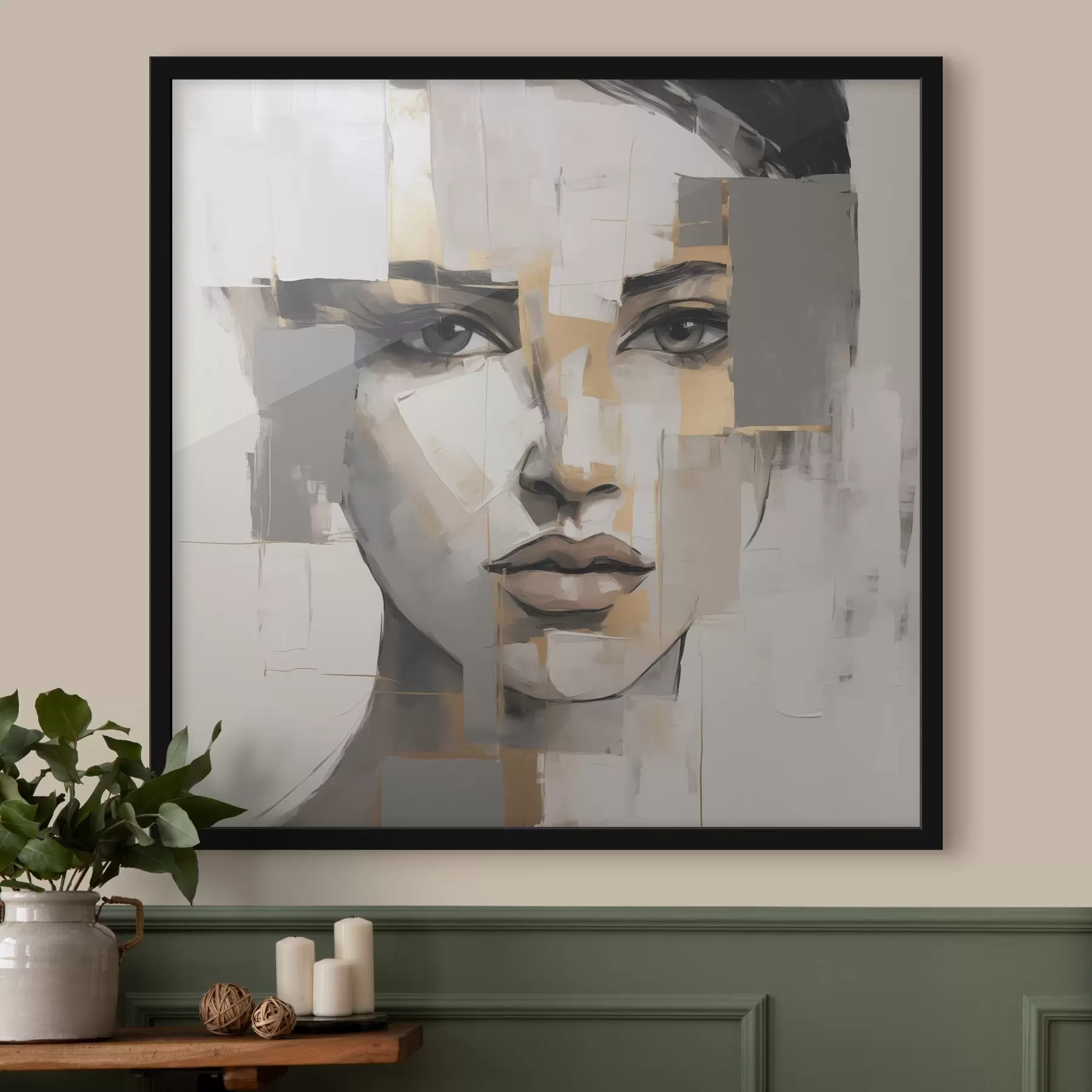 Fototapeta Abstrakcyjny portret kobiety naśladujący malarstwo f49056