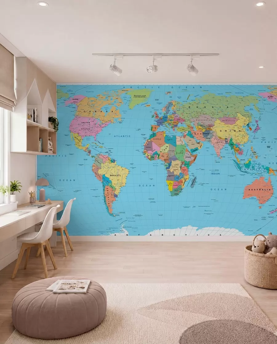 Fototapeta Mapa świata po angielsku c00004en